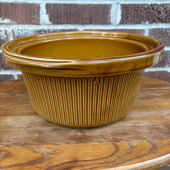 Rival Crockpot 4 Quart 3154/1 Replacement Removable Brown Stoneware Insert VTG - Picture 4 of 9